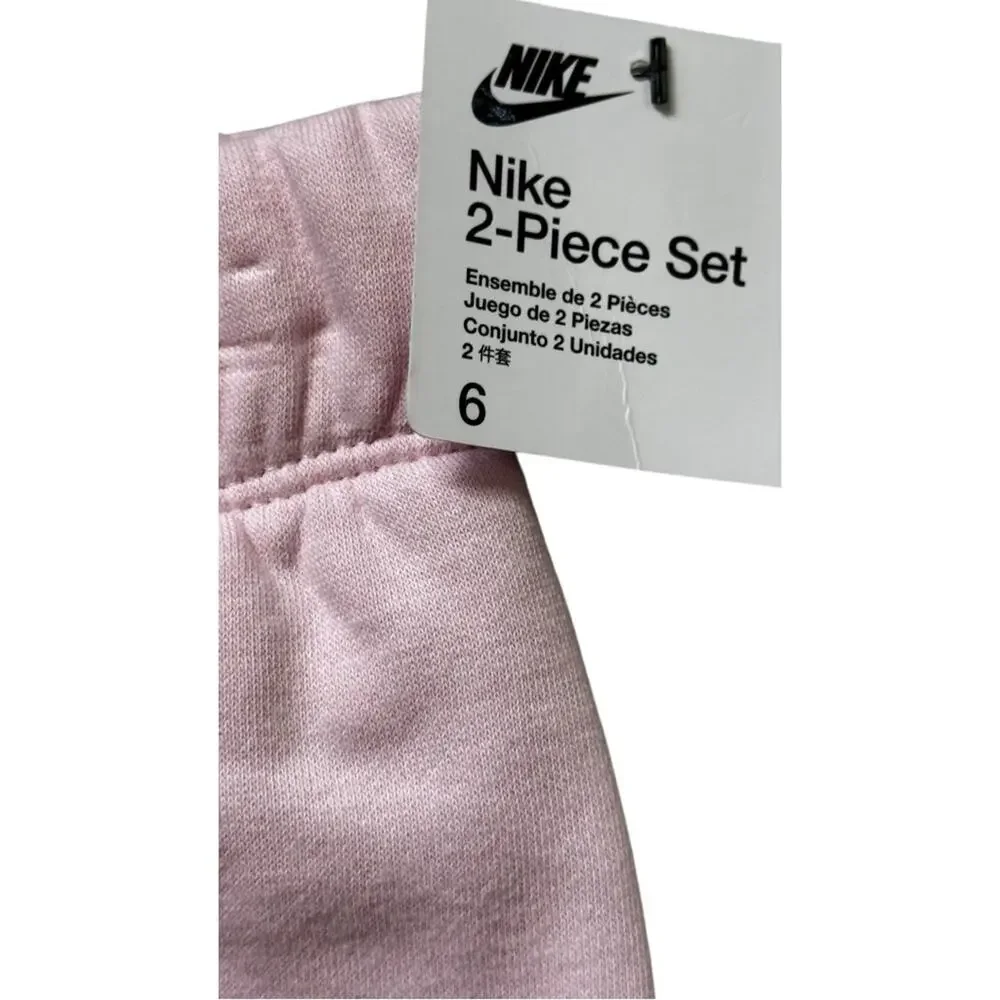 Nike Kids Pink Hoodie Jogger Set Sz. 6 - Picture 5 of 9
